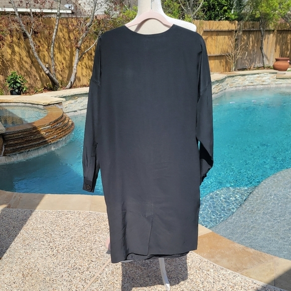 NWOT CW Clifford & Wills 100% silk dress black M - Picture 5 of 7